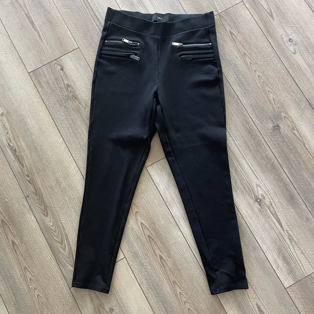 Next Black Trousers with Zipper Detail